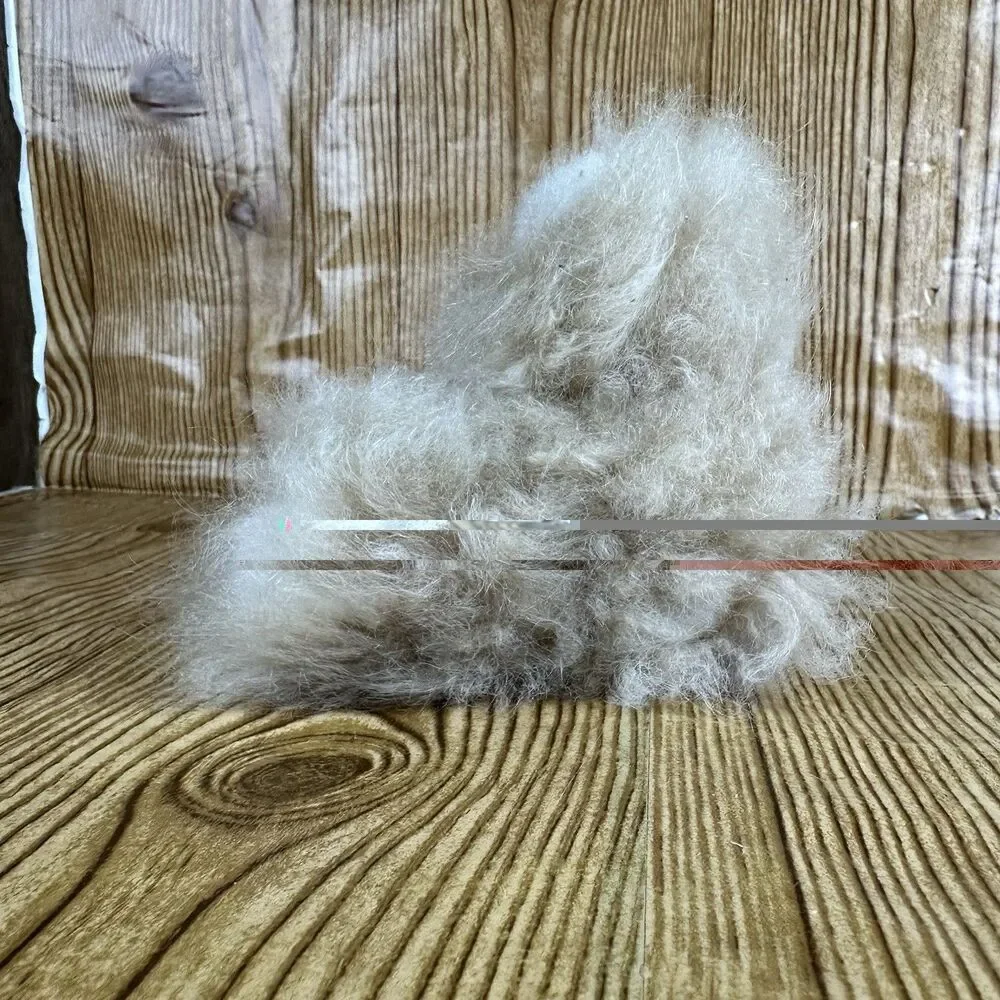 Vintage Style Alpaca‎ Fur Bunny Plush Small Handmade Stuffed Animal Soft Toy 5”